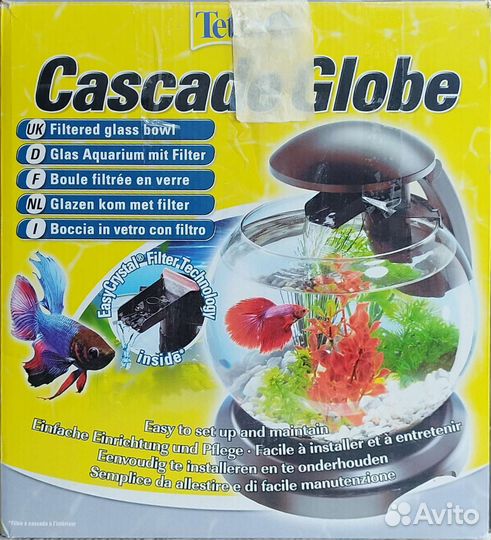 Аквариум круглый 6.8 л. с фильтром и компрессором