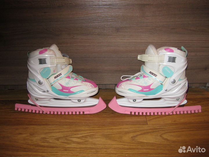 Коньки ледовые раздвижные детские Roces Yuma