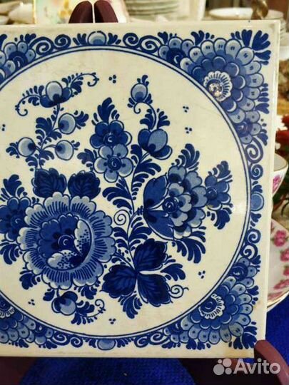 Декоративная плитка с росписью Делфт