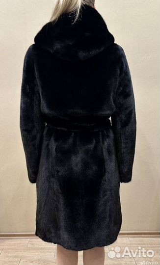 Шуба норковая с капюшоном 40 42