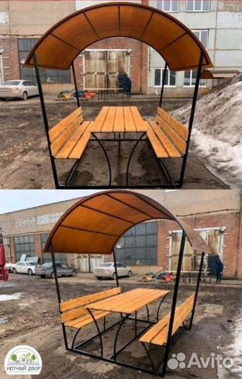 Беседка, качели садовые