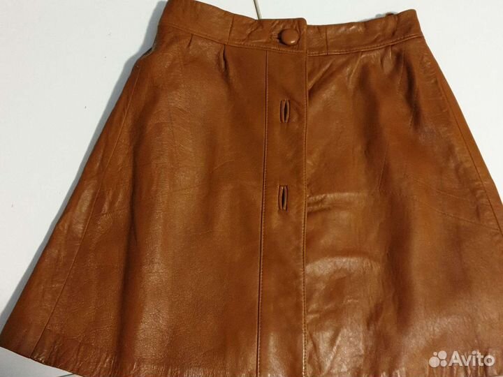 Кожаная юбка натуральная