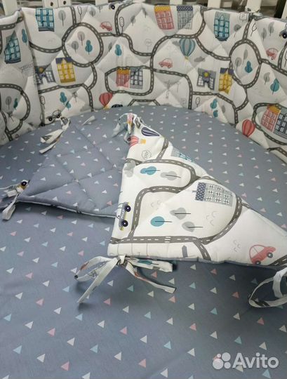 Стеганные бортики для мальчика