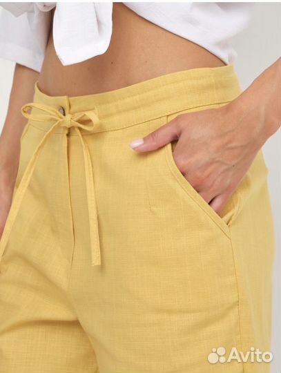 Шорты бермуды из льна