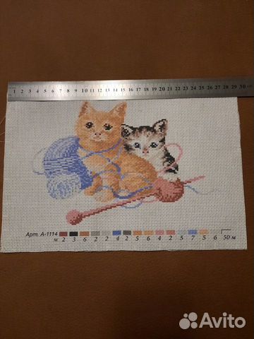 Схема для вышивки крестом,Котята