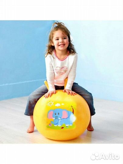 Мяч прыгун, с рожками