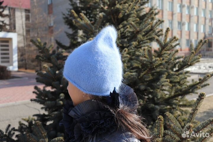 Шапочка бини пушистая