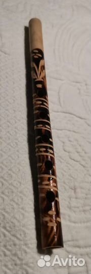 Деревянная резная дудочка 24 см