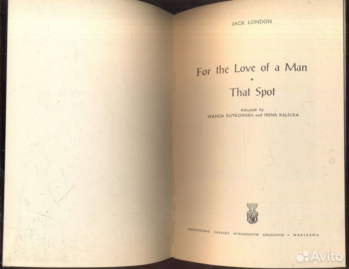 For the love of a man. Jack London