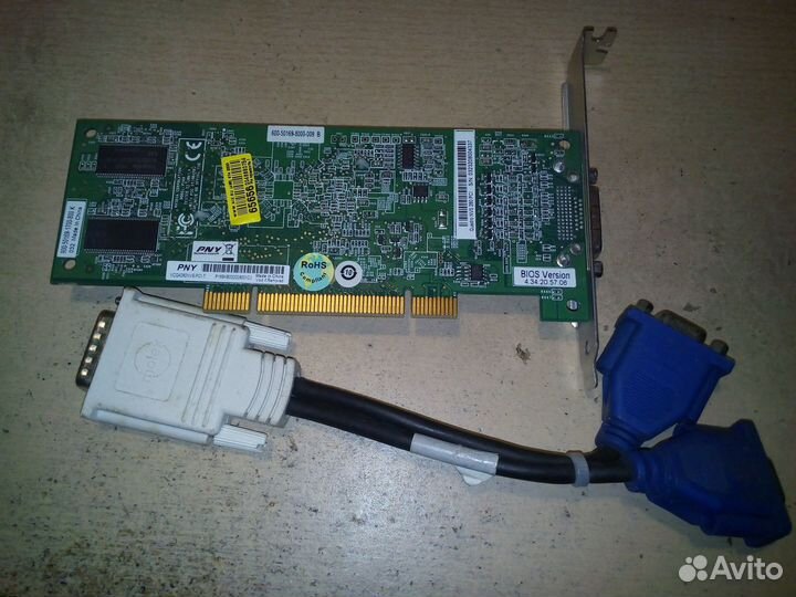 Видеокарта двухголовая PCI