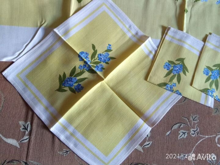 Скатерть и салфетки винтаж раритет гдр