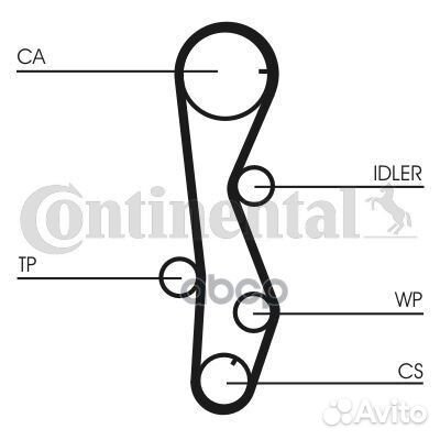 CT1099 ремень грм 123x280H Hyundai Accent/Elan