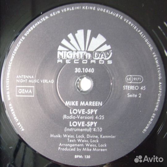 Mike mareen - love-SPY / germany + poster rare sin