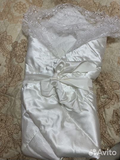 Конверт одеяло теплое на выписку