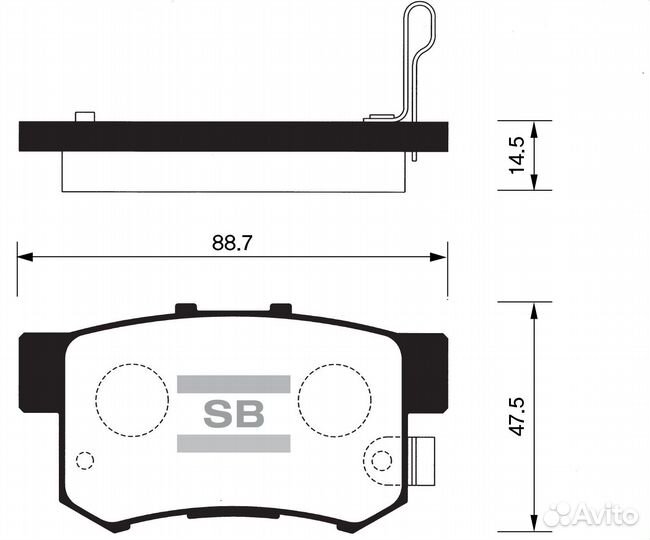 Тормозные колодки Sangsin brake SP-1076-R