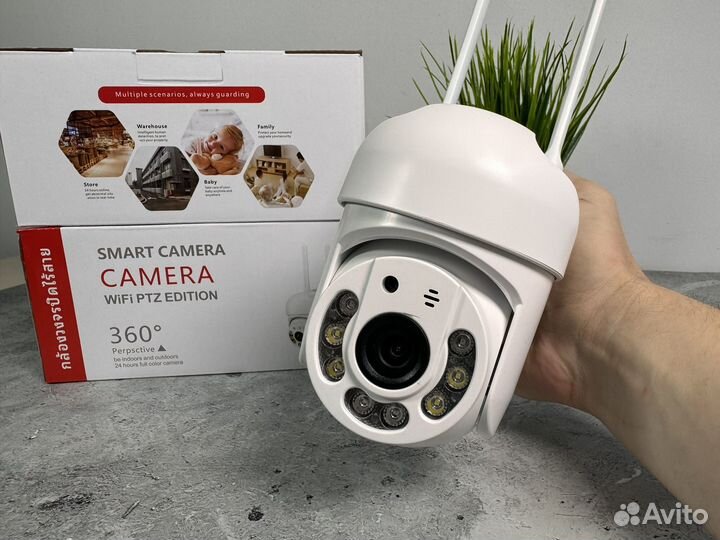 Камера видеонаблюдения wifi уличная новая