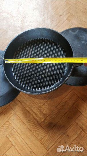 Чугунная сковорода гриль СССР