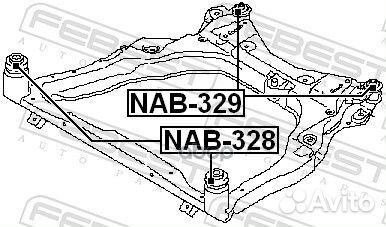 Сайлентблок подрамника зад прав/лев NAB329