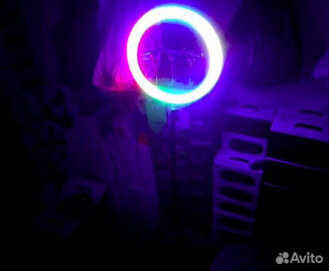 Кольцевая Лампа Цветная + 25 Режимов + Штатив