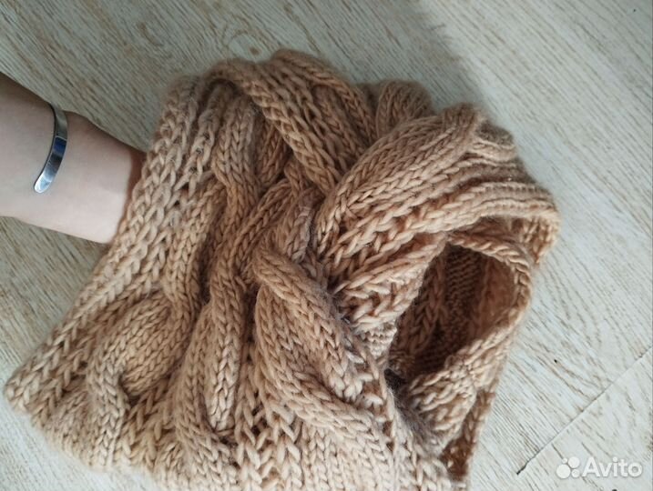 Шарф снуд платок шаль вязаный