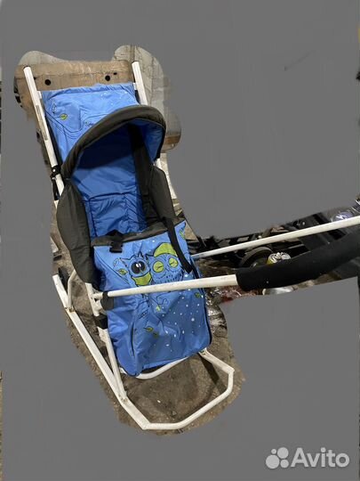 Санки коляска на колесах