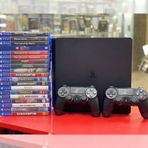 Sony PS4, 2 геймпада + 810 игр