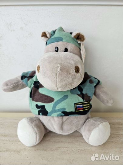 Мягкая игрушка бегемот 29см
