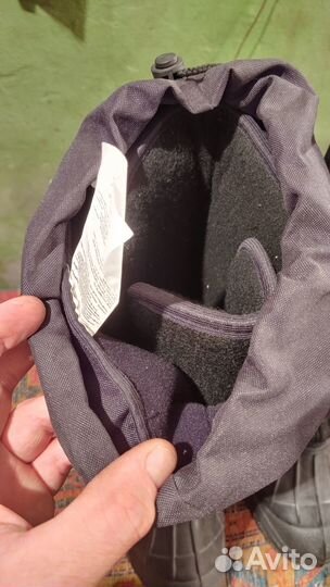 Комбинированные сапоги теплые