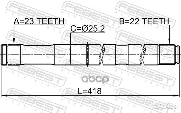 Полуось правая honda civic EU/EP/ES 2001-2006 0