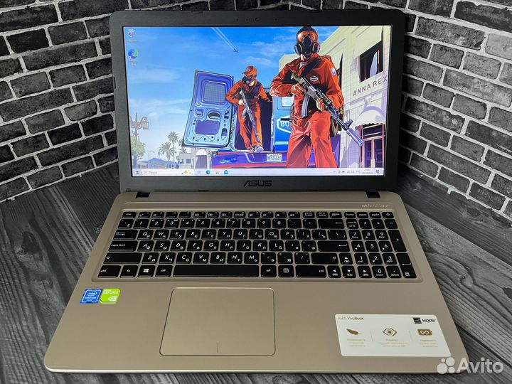 Мощный ноутбук Asus nvidia 920MX/4 ядра/SSD