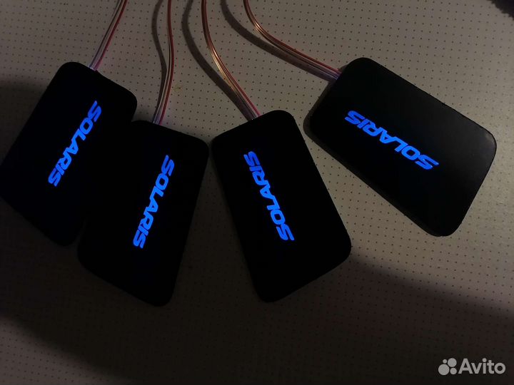 Подсветки ручек салона Hyundai солярис 1