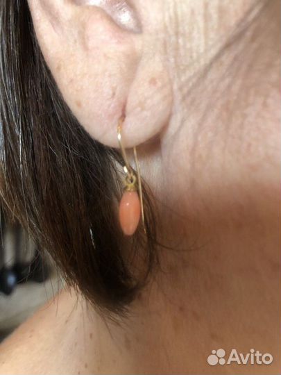 Коралловые серьги