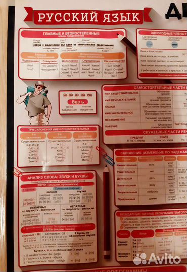 Плакат: русский язык, математика 2-5класс