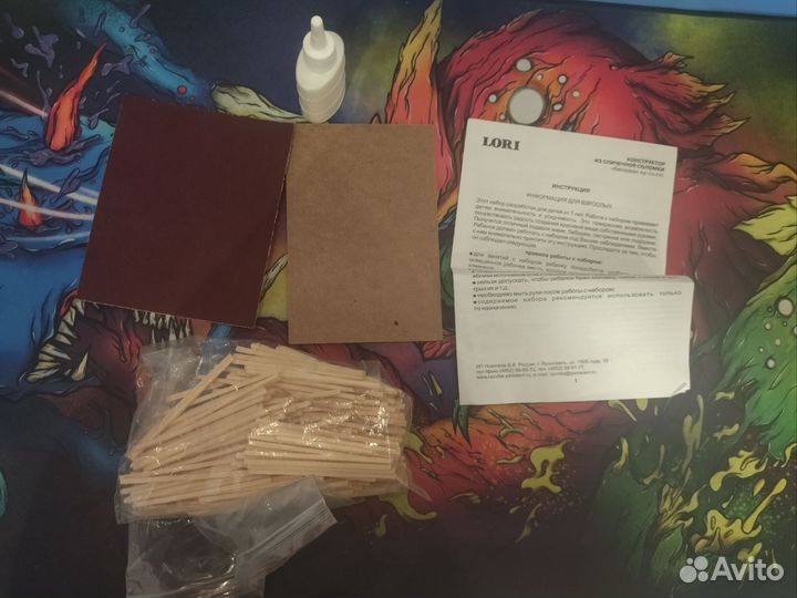 Конструктор из деревянной соломки