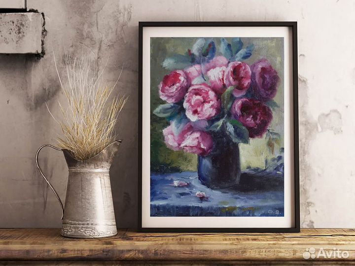 Картина маслом цветы 