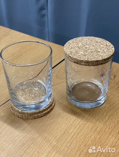 Стаканы с пробковой крышкой 245 мл