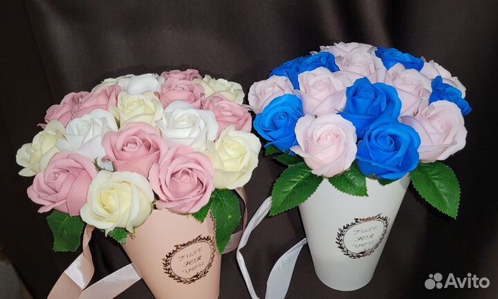 Букеты из 17 мыльных роз