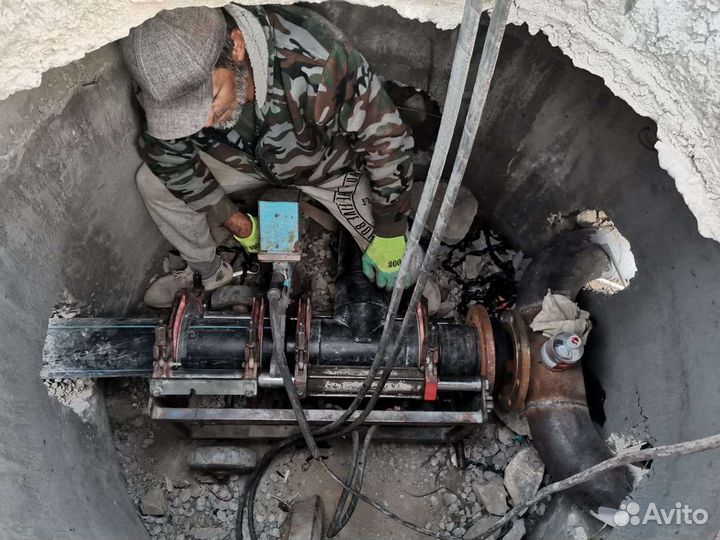 Укладка, пайка, электромуфтовая сварка, пластиковы