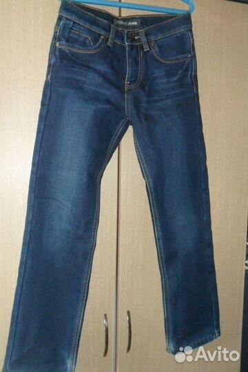 Утеплённые джинсы на подростка