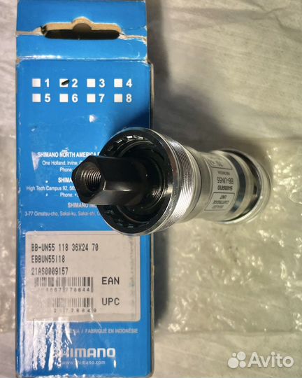 Шоссейная каретка shimano bb-un55 36x24