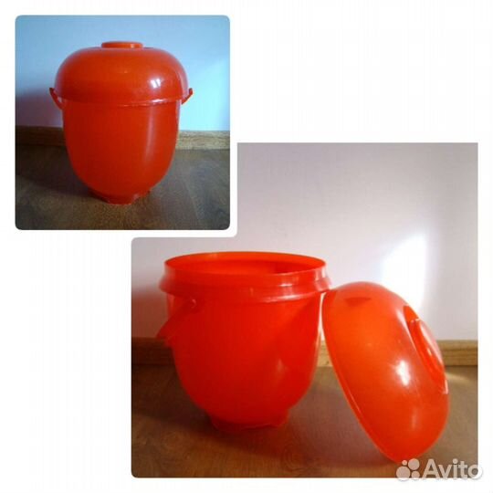 Пластиковый таз и дуршлаг для хол. продуктов