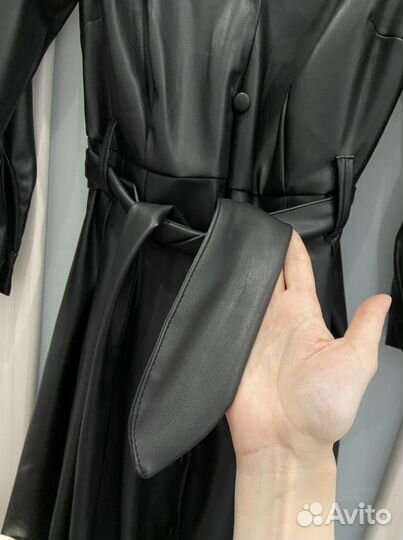 Платье reserved кожаное