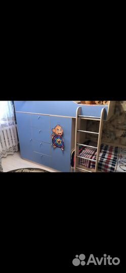 Двухъярусная кровать бу с матрасами