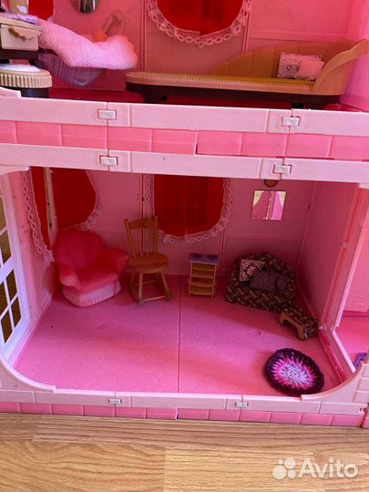 Домик кукольный для барби с мебелью