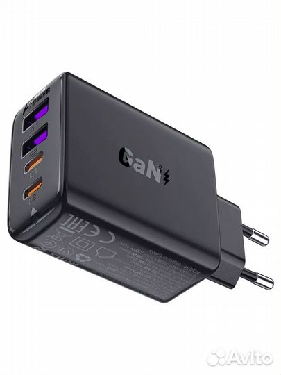 Сзу acefast A61 PD45W черный GaN (2*USB-C+2*USB-A