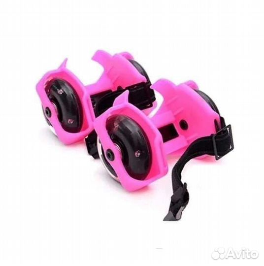 Детские ролики на пятку со светящимися колесами