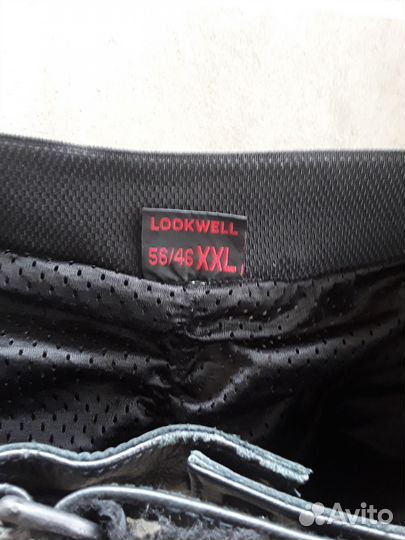 Мото штаны кожаные