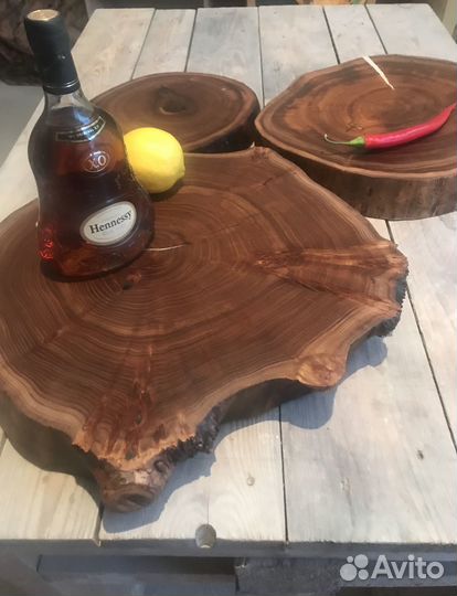 Доска торцевая разделочная кухонная карагач 53*44