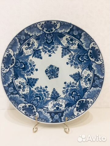 Антиквариат Delfts тарелка