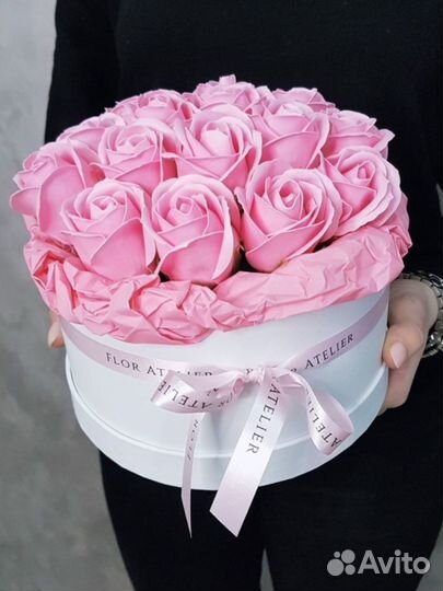 Букет из мыльных роз, подарок маме, девушке